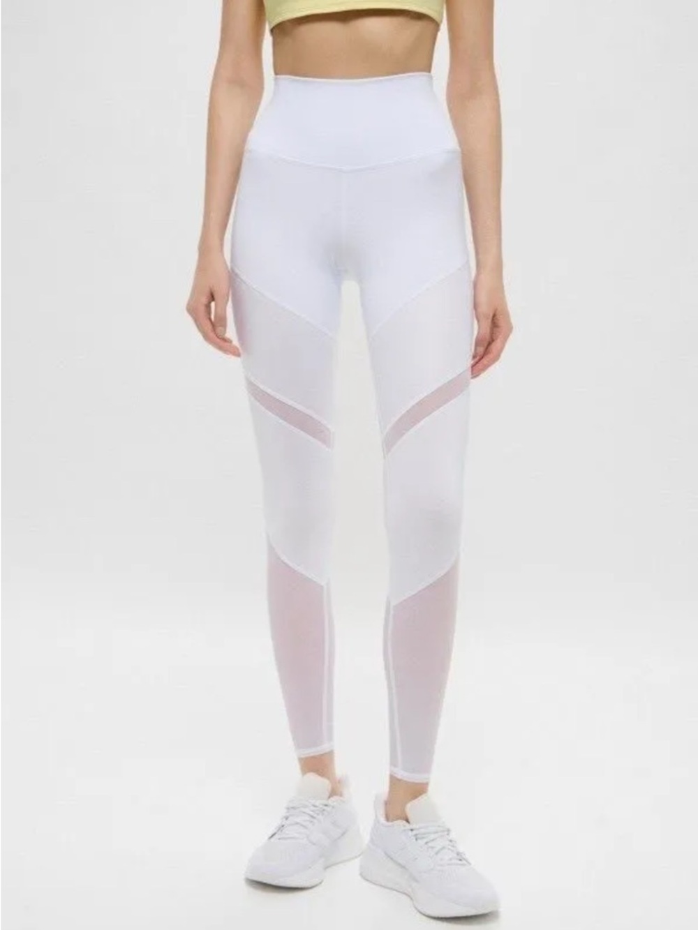 Alo Yoga White High Waisted Sheila Mesh Airbrush Leggings Size XS